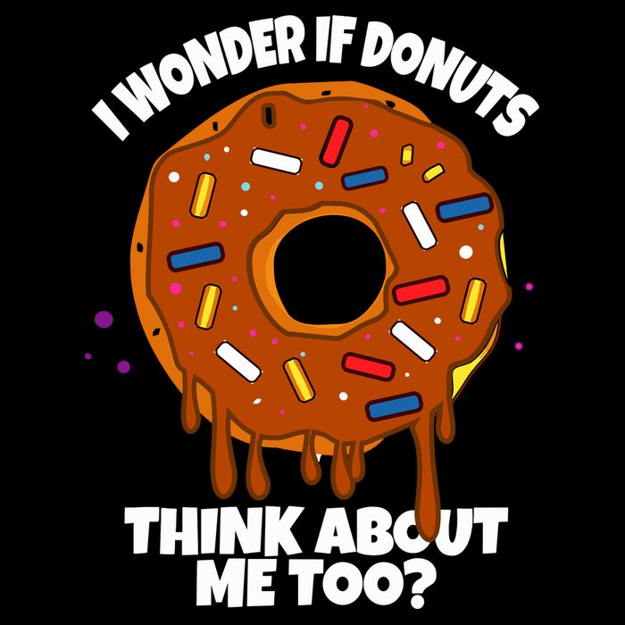 I Wonder If Donuts Think About Me Too | Doughnuts Cute Donut 16 in Basic Backpack