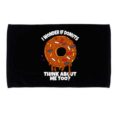 I Wonder If Donuts Think About Me Too | Doughnuts Cute Donut Microfiber Hand Towel