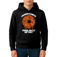 I Wonder If Donuts Think About Me Too | Doughnuts Cute Donut Kids Hoodie