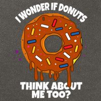 I Wonder If Donuts Think About Me Too | Doughnuts Cute Donut Cotton Canvas Backpack