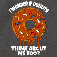 I Wonder If Donuts Think About Me Too | Doughnuts Cute Donut Vector Backpack