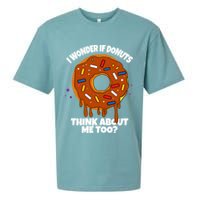 I Wonder If Donuts Think About Me Too | Doughnuts Cute Donut Sueded Cloud Jersey T-Shirt