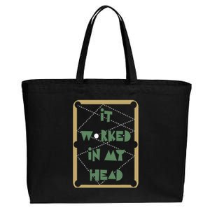 It Worked In My Head Pool Billiard Team Cotton Canvas Jumbo Tote