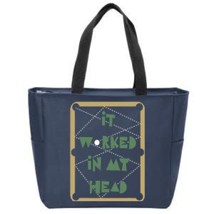 It Worked In My Head Pool Billiard Team Zip Tote Bag