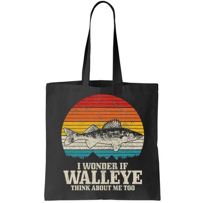 I Wonder If Walleye Think About Me Vintage Fishing Walleye Bag