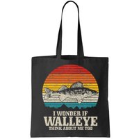 I Wonder If Walleye Think About Me Vintage Fishing Walleye Bag