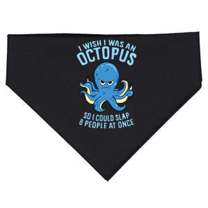 I Wish I Was An Octopus Slap 8 People At Once Funny Octopus USA-Made Doggie Bandana