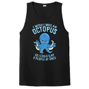 I Wish I Was An Octopus Slap 8 People At Once Funny Octopus PosiCharge Competitor Tank