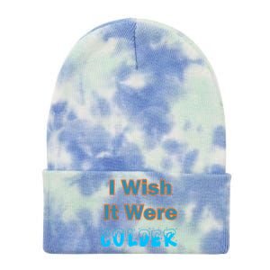 I Wish It Were Colder Tie Dye 12in Knit Beanie