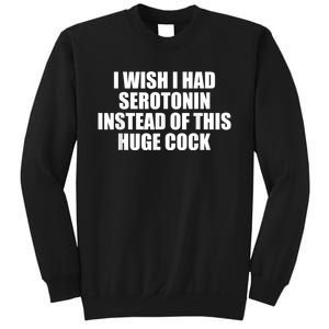 I Wish I Had Serotonin Instead Of This Huge Cock Funny Adult Humor Gift Sweatshirt