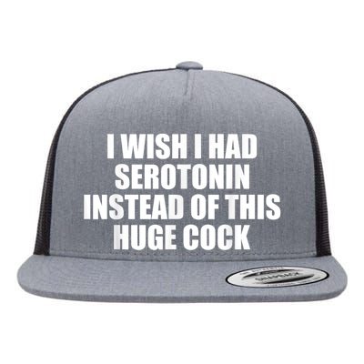 I Wish I Had Serotonin Instead Of This Huge Cock Funny Adult Humor Gift Flat Bill Trucker Hat