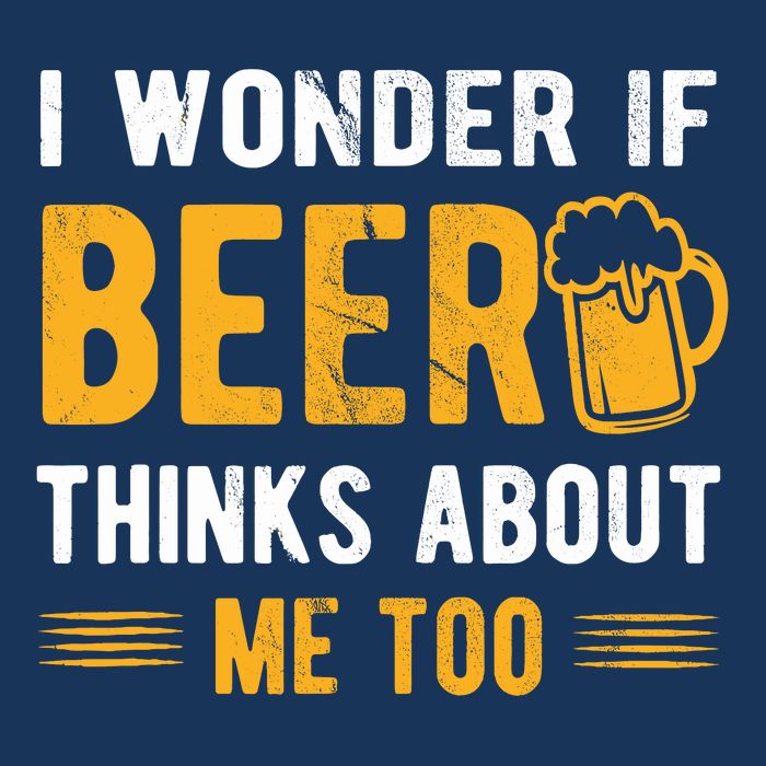 I Wonder If Beer Thinks About Me Too Drawstring Bag