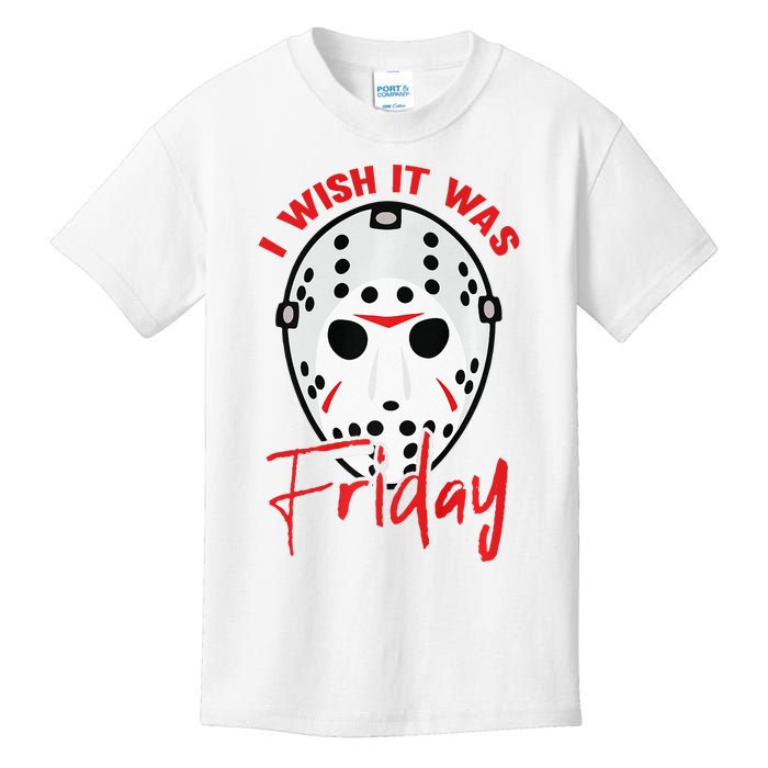 I Wish It Was Friday Lazy DIY Halloween Costume Horror Movie Kids T-Shirt