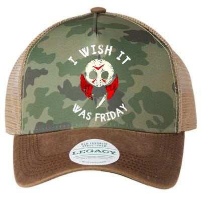 I Wish It Was Friday Funny Halloween Scary Holiday Legacy Tie Dye Trucker Hat