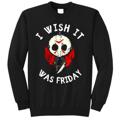 I Wish It Was Friday Funny Halloween Scary Holiday Sweatshirt