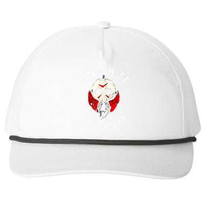 I Wish It Was Friday Funny Halloween Scary Holiday Snapback Five-Panel Rope Hat