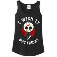 I Wish It Was Friday Funny Halloween Scary Holiday Ladies Essential Tank