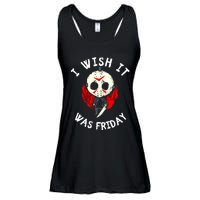 I Wish It Was Friday Funny Halloween Scary Holiday Ladies Essential Flowy Tank