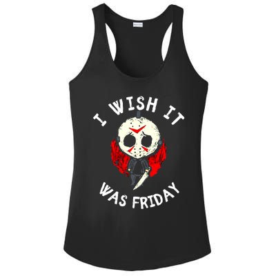 I Wish It Was Friday Funny Halloween Scary Holiday Ladies PosiCharge Competitor Racerback Tank