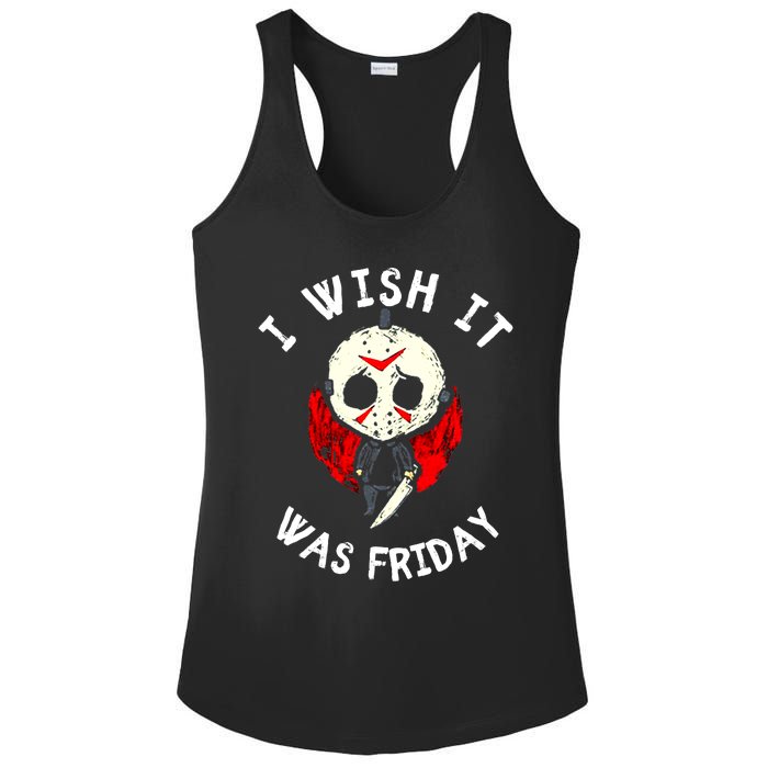 I Wish It Was Friday Funny Halloween Scary Holiday Ladies PosiCharge Competitor Racerback Tank