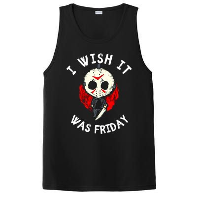 I Wish It Was Friday Funny Halloween Scary Holiday PosiCharge Competitor Tank