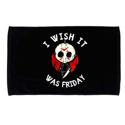 I Wish It Was Friday Funny Halloween Scary Holiday Microfiber Hand Towel