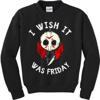 I Wish It Was Friday Funny Halloween Scary Holiday Kids Sweatshirt