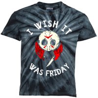 I Wish It Was Friday Funny Halloween Scary Holiday Kids Tie-Dye T-Shirt