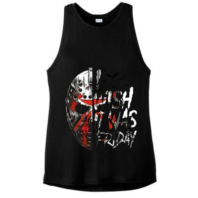 I Wish It Was Friday Jason I Wish It Was Friday Jason Horror Halloween Ladies PosiCharge Tri-Blend Wicking Tank