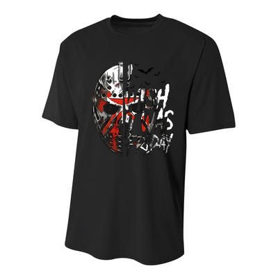 I Wish It Was Friday Jason I Wish It Was Friday Jason Horror Halloween Youth Performance Sprint T-Shirt