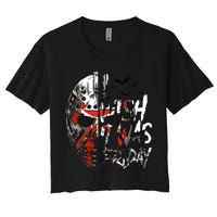 I Wish It Was Friday Jason I Wish It Was Friday Jason Horror Halloween Crop Top