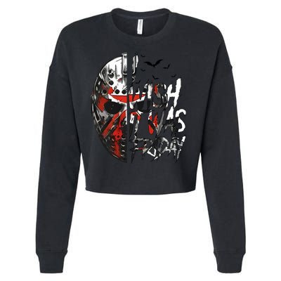 I Wish It Was Friday Jason I Wish It Was Friday Jason Horror Halloween Cropped Pullover Crew