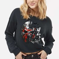 I Wish It Was Friday Jason I Wish It Was Friday Jason Horror Halloween Cropped Pullover Crew