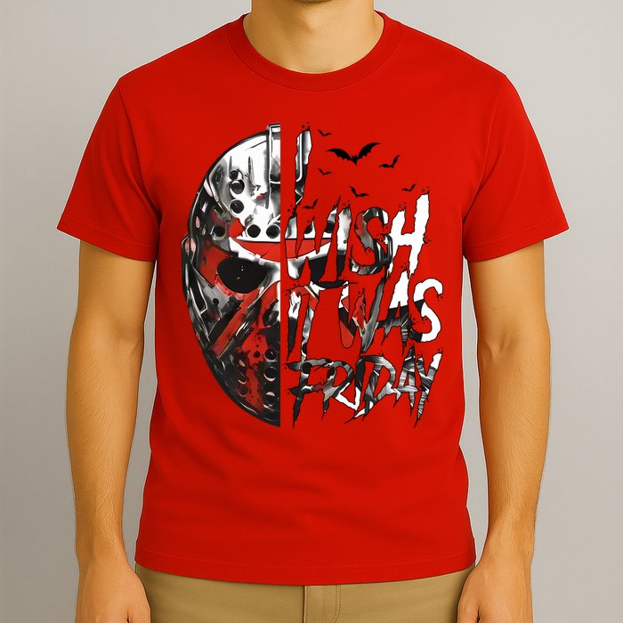 I Wish It Was Friday Jason I Wish It Was Friday Jason Horror Halloween T-Shirt