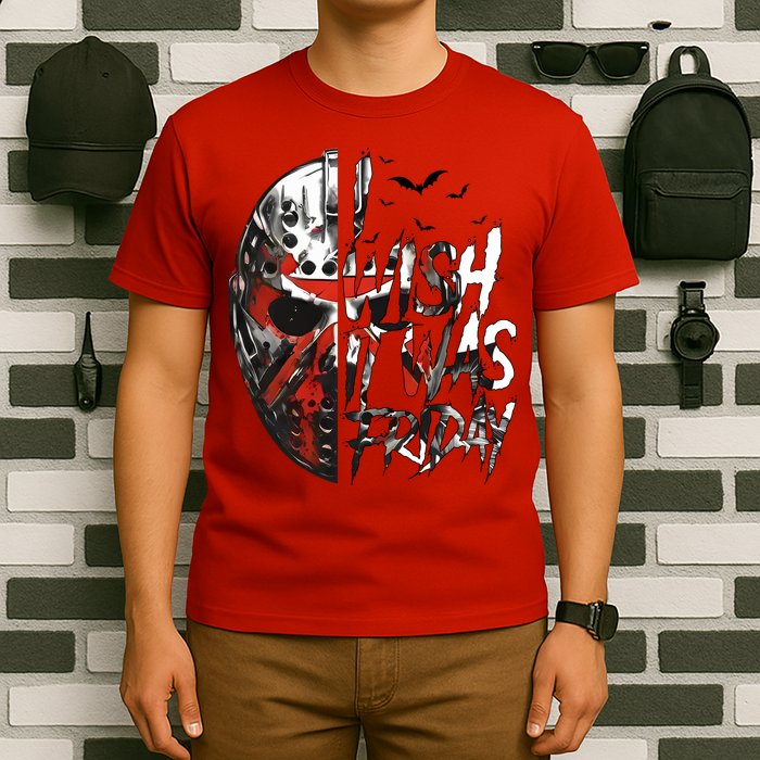 I Wish It Was Friday Jason I Wish It Was Friday Jason Horror Halloween T-Shirt