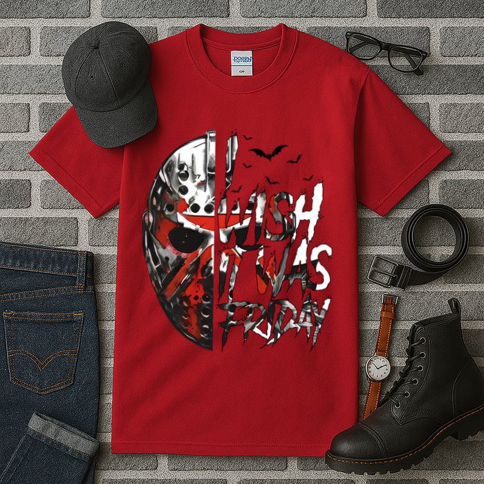 I Wish It Was Friday Jason I Wish It Was Friday Jason Horror Halloween Tall T-Shirt