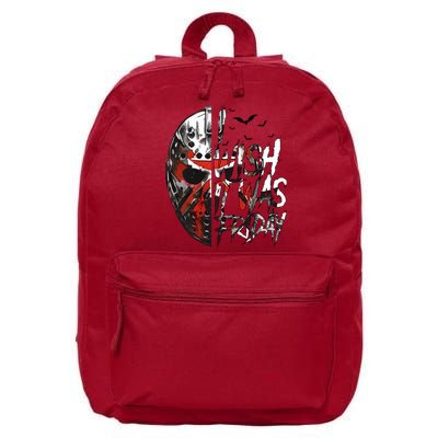 I Wish It Was Friday Jason I Wish It Was Friday Jason Horror Halloween 16 in Basic Backpack