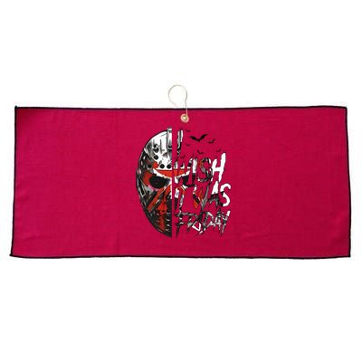 I Wish It Was Friday Jason I Wish It Was Friday Jason Horror Halloween Large Microfiber Waffle Golf Towel