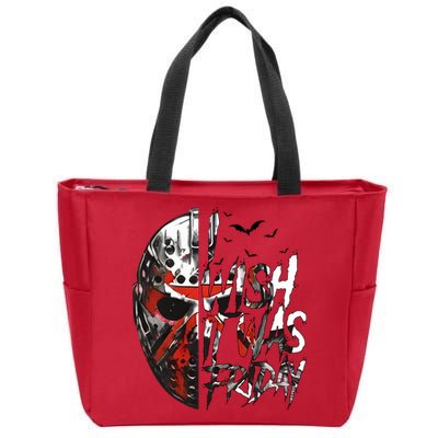 I Wish It Was Friday Jason I Wish It Was Friday Jason Horror Halloween Zip Tote Bag