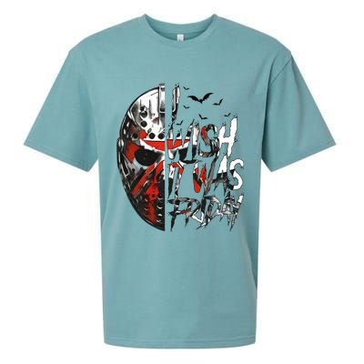 I Wish It Was Friday Jason I Wish It Was Friday Jason Horror Halloween Sueded Cloud Jersey T-Shirt