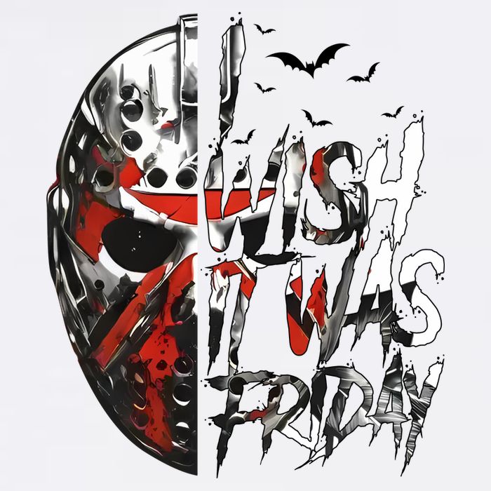 I Wish It Was Friday Jason I Wish It Was Friday Jason Horror Halloween Garment-Dyed Sweatshirt