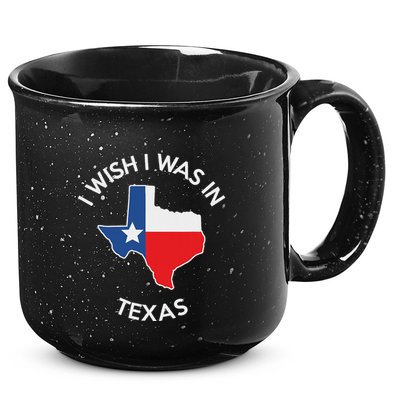 I Wish I Was In Texas Funny Texas 15oz Campfire Ceramic Mug