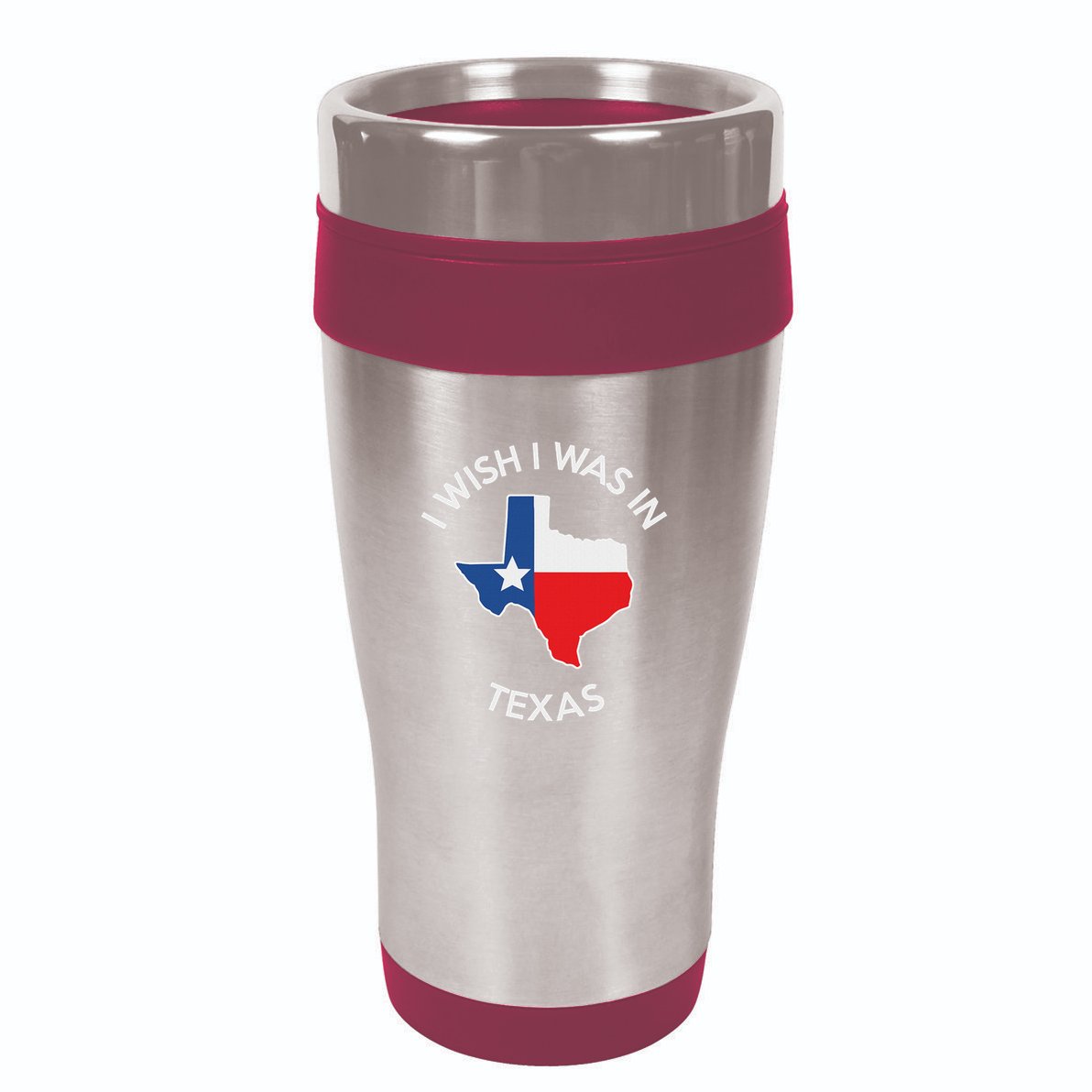 I Wish I Was In Texas Funny Texas 16oz Travel Tumbler