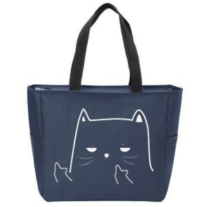 IDo What IWant Funny Cat Middle Finger Adult Humour Zip Tote Bag