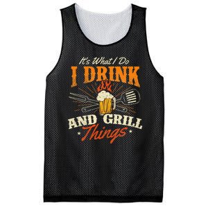 ItS What I Do I Drink And Grill Things Bbq Lover Grill Mesh Reversible Basketball Jersey Tank