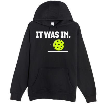 It Was In Funny Pickleball Player Paddleball Lover Premium Pullover Hoodie