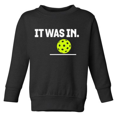 It Was In Funny Pickleball Player Paddleball Lover Toddler Sweatshirt