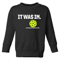 It Was In Funny Pickleball Player Paddleball Lover Toddler Sweatshirt