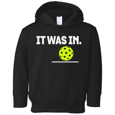 It Was In Funny Pickleball Player Paddleball Lover Toddler Hoodie