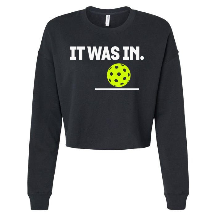 It Was In Funny Pickleball Player Paddleball Lover Cropped Pullover Crew